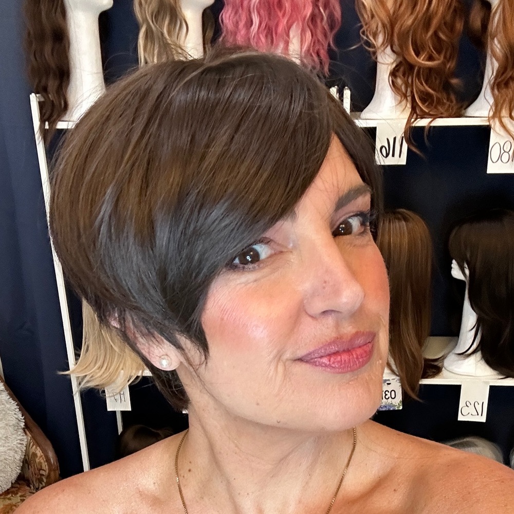 201 the “Kris” pixie cute Short Brown synthetic wig
